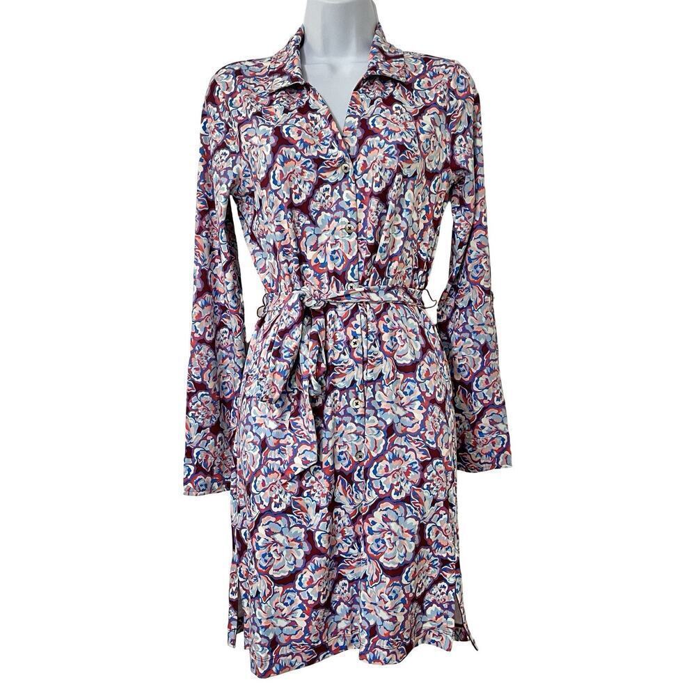 Cabana‎ Life Camden Peony Button Down Shirt Dress Size XS Floral UPF 50 Coastal